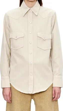 A.P.C. Classic Western-Inspired Shirt with Pointed Collar