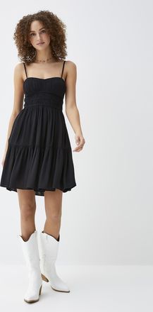 Twik Womens Ruching and ruffles dress