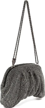 Isla Clutch con cristalli - Nero