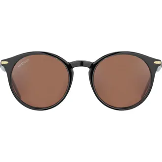 Serengeti Eyewear Leonora Classic Round Frame Sunglasses with Glossy Finish
