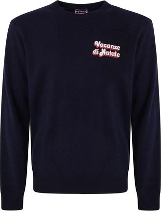 MC2 Saint Barth Crewneck Heron Light - Heren - Truien - Blauw - Maat: M Wol
