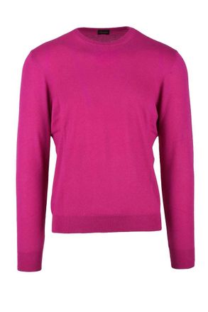 Drumohr Thin Cashmere Crew Neck Pullover - Pink