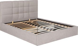 Vente-Unique Cama arc&oacute;n 180 x 200 cm - Tela - Beige - ELIAVA de Pascal Morabito