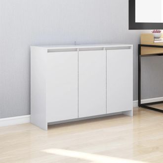 Berkfield Home Sideboard White 102x33x75 cm Engineered Wood | Size: 102 x 33 x 75 cm