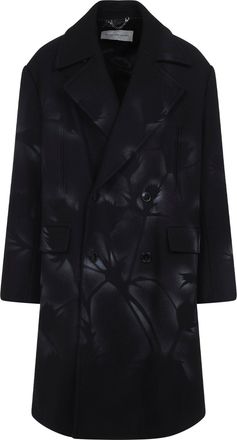 Dries Van Noten Black Wool Racos Coat-Uomo