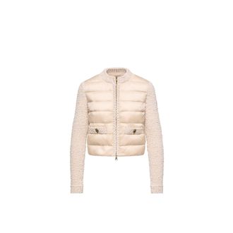 Moncler Moncler Padded Zip-up Cardigan, Women, Beige, Size: M