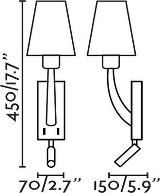 Faro Barcelona Rem Aplique De Pared Oro Viejo Mate/beige Con Lector Led 29683-20