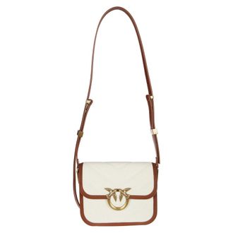 Pinko Cross Body Bags, female, Beige, Size: ONE SIZE Mini Love Box Bag in Trendy Style