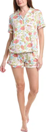 Vera Bradley 2Pc Notch Collar Top & Short Set