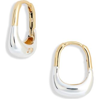 Nordstrom Rack Demi Fine Two-Tone U Hoop Earrings in Gold- Silver at Nordstrom Rack
