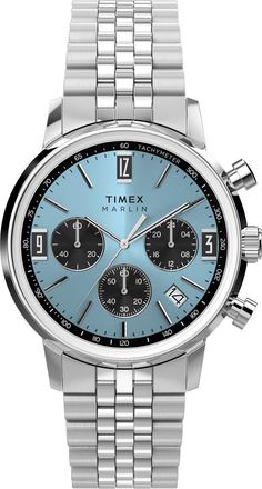 Timex Marlin Heren Horloge Zilverkleurig TW2Y66500