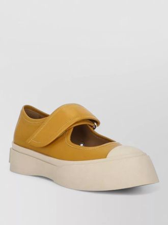 Marni leather ballerina shoes raised rubber sole
