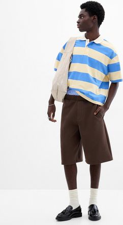 Djab Mens Washed double-knit jersey Bermuda Shorts Loose fit