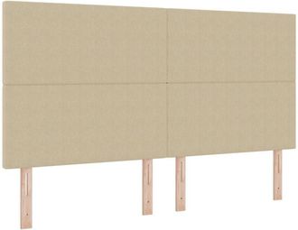 vidaXL Headboard Height Adjustable Light green grey 180 cm Rib fabric vidaXL