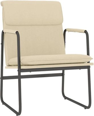 vidaXL Sill&oacute;n De Relax Tela Color Crema 55x64x80 Cm Vidaxl