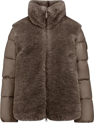 Bomboogie Giacca in tessuto bimateriale - - Jackets - Donna - Marrone - M