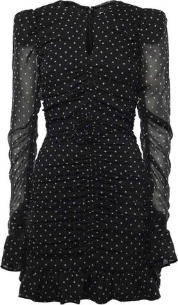 Rotate Polka-Dot Chiffon Dress