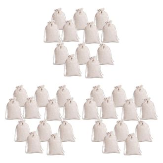OEM Juego De 36 Bolsitas De Regalo Peque&ntilde;as De Tela De Muselina De Algod&oacute;n Reutilizables Para Dulces, Obsequios Y Joyas