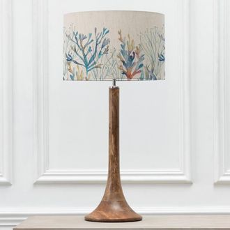 Voyage Maison Kinross Tall Table Lamp With Coral Eva Lampshade in Brown