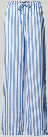 Review Wide Leg Hose mit Tunnelzug in Bleu, Gr&ouml;&szlig;e XS