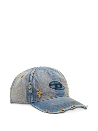 Diesel Cappello da baseball C-Enic con effetto vissuto - Blu