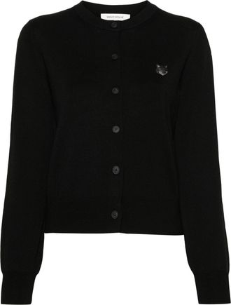 Maison Kitsuné Bold Fox wool cardigan - women - Wool - S - Black