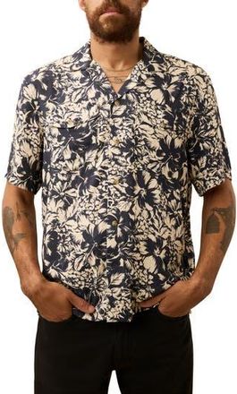Faherty Bali Camp Shirt in Fjord Bloom at Nordstrom Rack, Size Medium