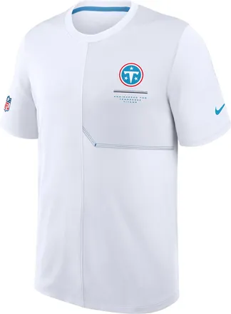 Nike Tennessee Titans Sideline Coach Nike Mens Dri-FIT NFL Top in White | 03B201WI9V-B8B