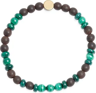 Caputo & Co. Earth Spirit Malachite & Wood Bracelet at Nordstrom