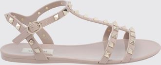 Valentino Garavani Sandali bassi Rockstud in gomma con design T-strap