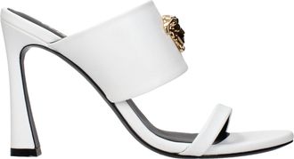 Versace White Leather Stiletto Heel Womens Sandals