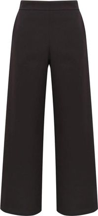Maliparmi Sleek Matte Trouser - Dames - Wijde Broeken - Zwart - 2XL - Polyester - Broeken