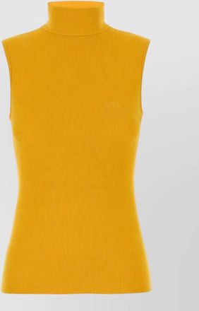 Loewe ribbed turtleneck sleeveless knit top