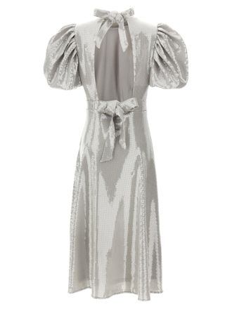 Rotate Sequin Midi Dress - Silver