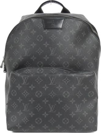 Louis Vuitton Black Coated Canvas Backpack (Pre-Owned)