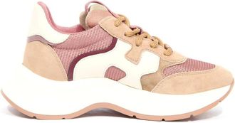 Hogan Glitter Golf Sneakers in Roze/Beige/Ivoor - Dames - Sneakers - Roze - 35 EU - Schoenen