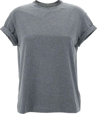 Brunello Cucinelli Bead-detailed Crewneck T-shirt