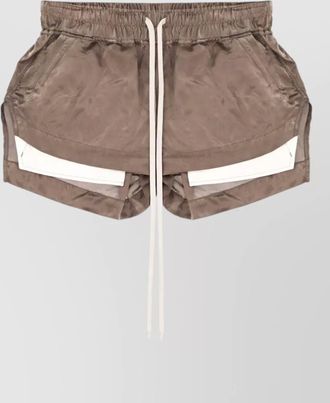 Rick Owens layered boxers shorts elastic waistband pockets