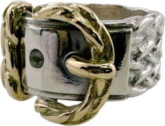 Herm&egrave;s Silver Silver 925 Band Ring (Pre-Owned)