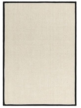 Novatrend Alfombra de sal&oacute;n moderna lana y yute Negro 160x230 cm