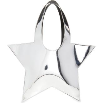Coperni Mini Star Mirror Metallic Tote in Silver at Nordstrom Rack