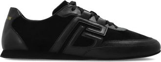 Balmain Logo Sneakers - Heren - Sneakers - Zwart - 44 EU - Leer - Schoenen