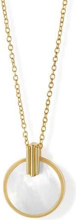 Astley Clarke Gold Stilla Mother of Pearl Necklace at Nordstrom, Size 20