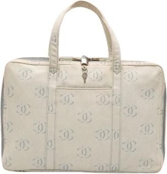 Chanel Borsa Weekender Vintage in Denim Pre-owned - - Pre-owned - Donna - Beige - ONE SIZE