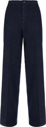 Moncler Stijlvolle Denim Jeans voor Mannen - Dames - Regular Fit Jeans - Blauw - XS - Denim - Jeans