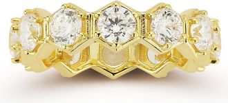 Glaze Jewelry Hexagon Cubic Zirconia Ring in Gold at Nordstrom Rack, Size 8