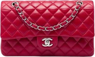 Chanel Pre-owned Vintage Double Flap Shoulder Bag - Dames - Vintage Schoudertas - Rood - ONE Size - Leer - Vintage