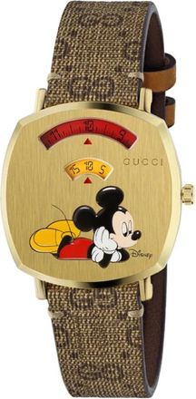 Gucci Accessoires, unisex, Geel, ONE Size, Leer, Ya 157420 Horloge