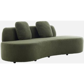 Sweeek Sweeek - Divano virgola organico 3 posti boucl&eacute;