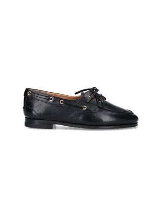 Bally Round Toe Slip-On Moccasins With Tonal Logo Detail